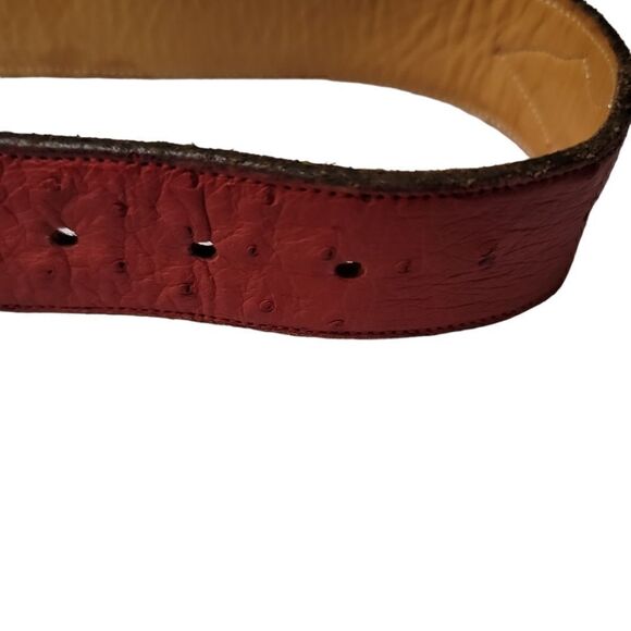 Crumine Silver Plate Bronze Floral Buckle with Leather Belt main image 4